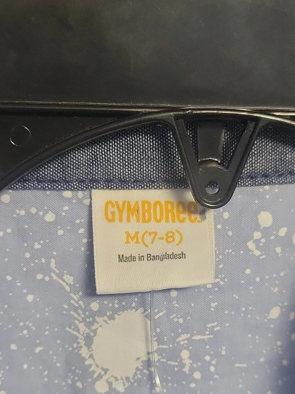 Gymboree Light Blue Short Sleeve Button-Down with White Splatter